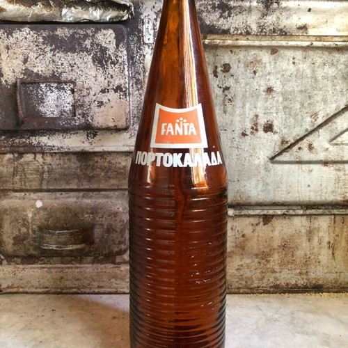 FANTA soda bottle one liter like new from 1974 with ASTIR cap