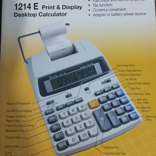 Peach 1214E calculator with printer new