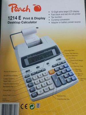 Peach 1214E calculator with printer new