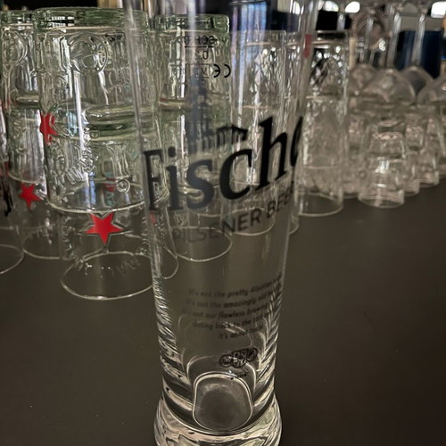 Fischer beer glasses like new, set of 7