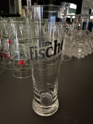 Fischer beer glasses like new, set of 7