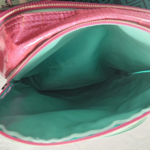 Must Follow Your Dream school backpack, turquoise and pink