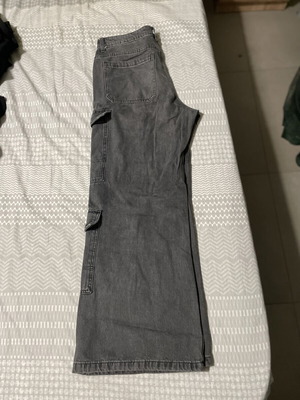 Jean pants used, gray, with pockets, size L 40 12, H&M