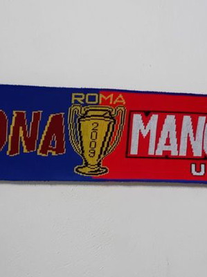 Collectible scarf Champions League final 2009 Manchester United - Barcelona