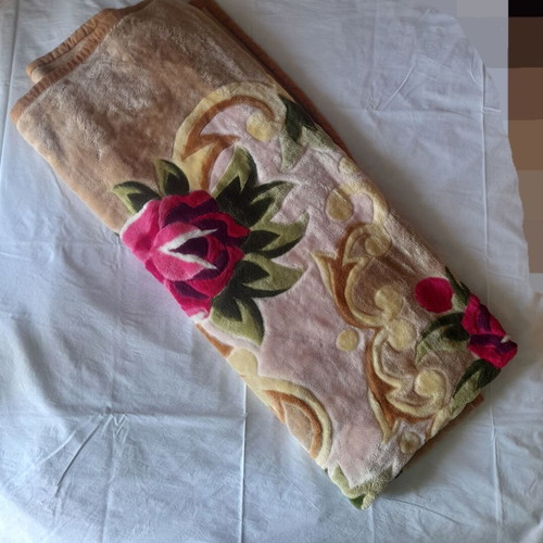 Double blanket used, warm and heavy for double bed