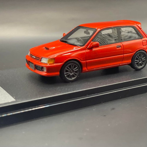 Toyota Starlet GT Turbo μοντέλο κλίμακας 1/43 καινούργιο, κόκκινο με ζάντες Oz Superleggera