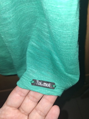 Toi&Moi green blouse like new, size M