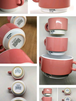 Pantone set of 3 cups from Serax like new