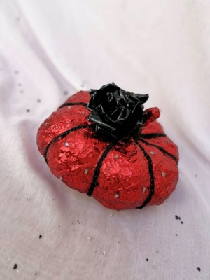 Large red papier mache pumpkin new