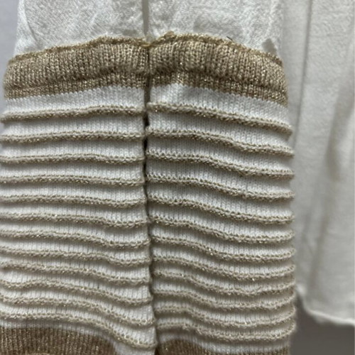 Long blouse with gold details and zipper like new, Aggel Knitwear, size M