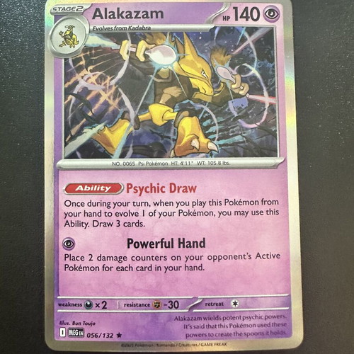 Alakazam 056/132 Mega Evolution Holo Pokemon card