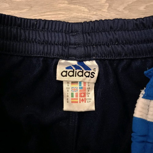 Adidas Snap Pants used, navy and white, retro Y2K