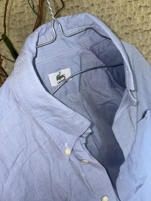 Lacoste Shirt used, size L, blue and yellow