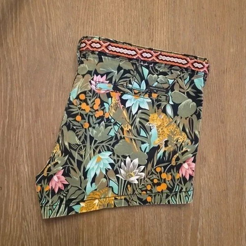 Maison Scotch Jungle Print Shorts New with Braided Belt W29