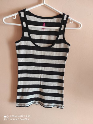 Striped cotton blouse like new, sizes XS and S, blue and gray