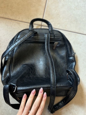 Backpack black eco leather new