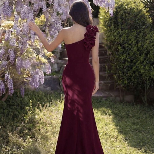 Adyce women's long dress, size M, like new, bordeaux