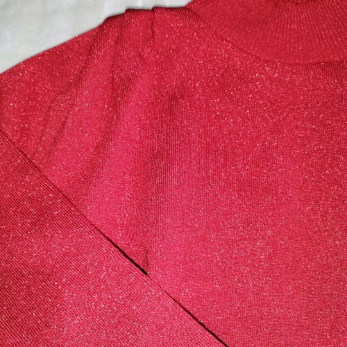 Red sweater new with shine and elasticity
