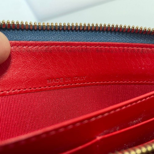 Christian Louboutin leather wallet used, blue