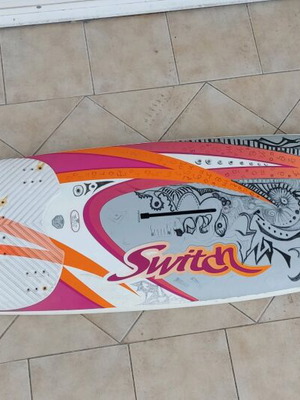Custom surfboard used with unique designs