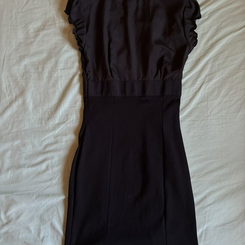 Miss Sixty vintage Y2K black ruched bodycon dress size XS like new
