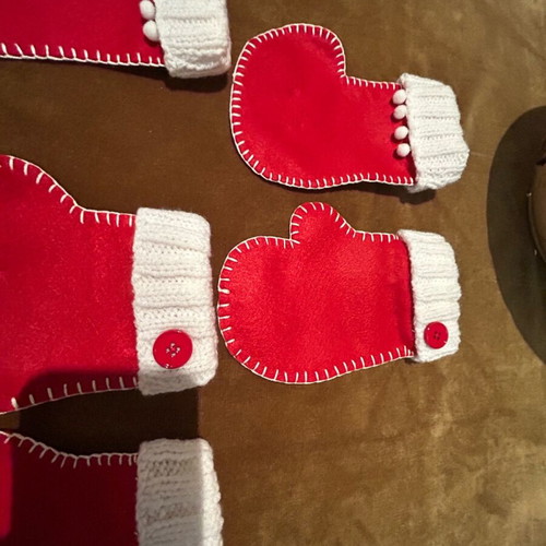 Handmade Christmas mittens new, pack of 12