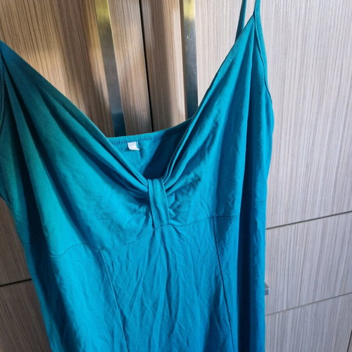 Beach dress used, cotton, turquoise, one size