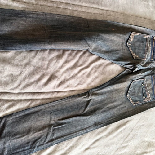 Gianfranco Ferre denim pants like new, limited edition, black and brown