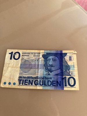 Netherlands 10 Gulden Banknote 1968 like new