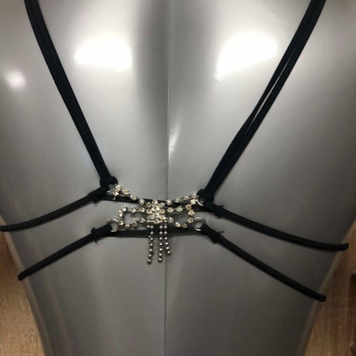 Flash Lights bra like new, size S/A-80, black and silver