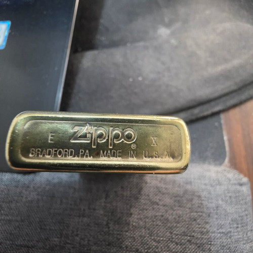Vintage ZIPPO lighter in gold color, Venetian filigree design