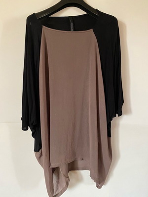 Zara blouse used, size L, black and beige