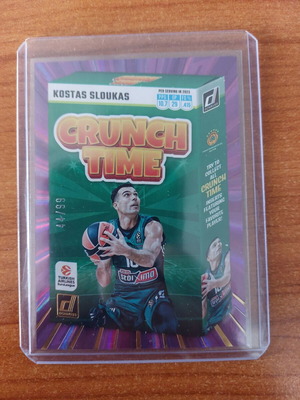Panini-Donruss Euroleague 2023-2024 Kostas Sloukas Crunch Time Purple Laser card like new