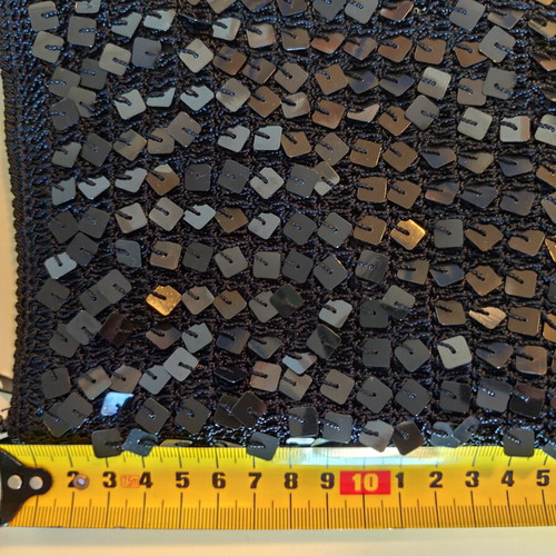 Vintage black evening crossbody bag with sequins like new