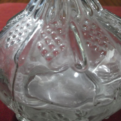 Vintage glass carafe from EOT Wine Festival like new