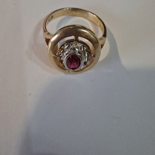 Silver women's ring vintage design from Soviet era used