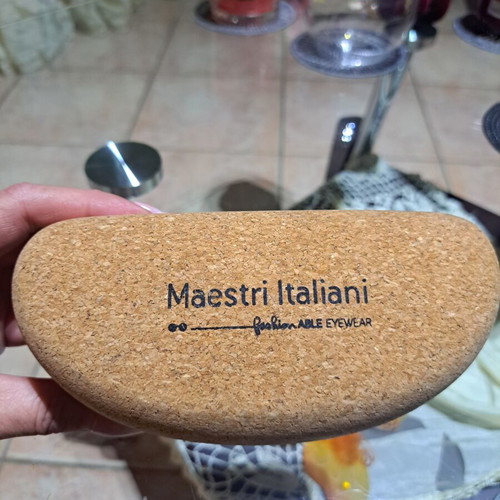 Maestri Italiani Sunglasses Case like new, cork, brown