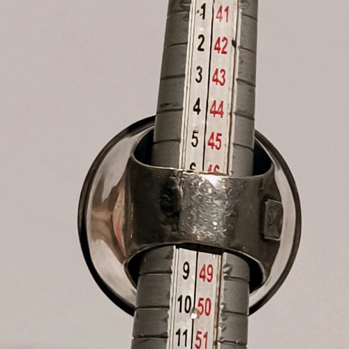 Silver 925 handmade ring used with gold details Katarina Cudic
