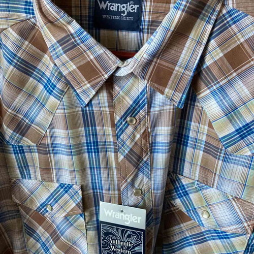 Wrangler short-sleeve plaid shirt new XXL