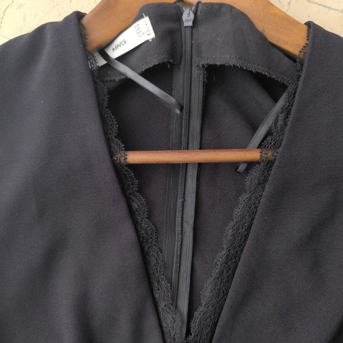 Mango black jumpsuit shorts size L
