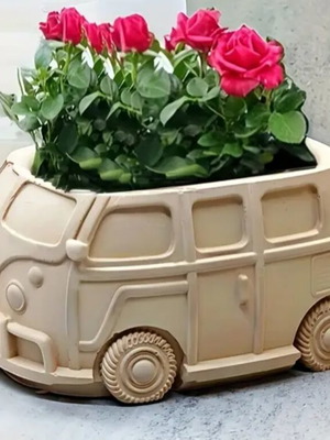 Handmade gypsum van custom order 10cm