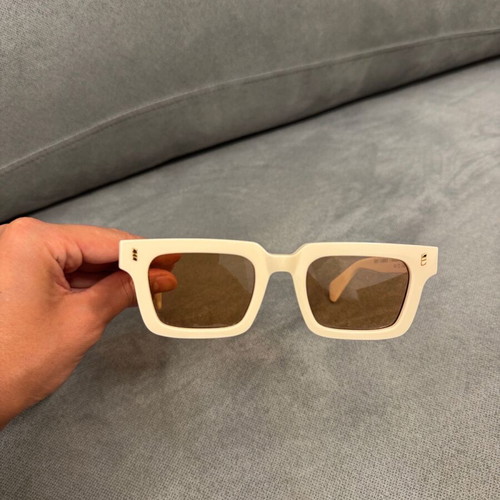 Gast sunglasses white and beige, like new