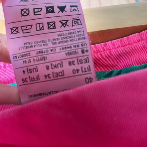 Benetton pink pants like new, size S 36 8