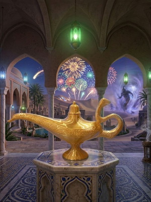 Aladdin Magic Lamp 3D Printed New, Gold