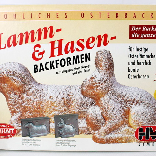 Large Cake Baking Molds with Lamb and Bunny Designs from 1970s Easter