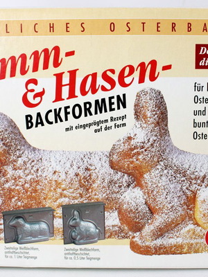 Large Cake Baking Molds with Lamb and Bunny Designs from 1970s Easter