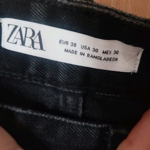 Zara black straight fit jeans like new, size S