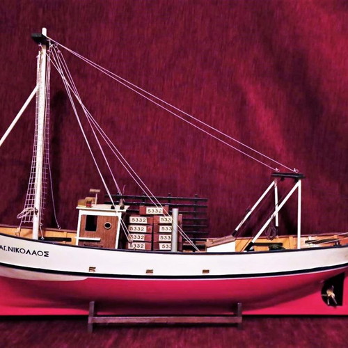 Large wooden handmade boat Ag. Nikolaos like new