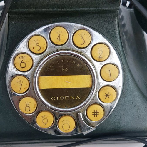 Cicena Savoy telephone used, green, corded