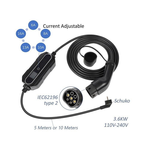 EV charging cable Schuko - Type 2 5m ANDAIIC EE1650K new